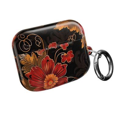 AirPod Case — Vintage Floral Red & Gold Protective Cover - DIGITAL X