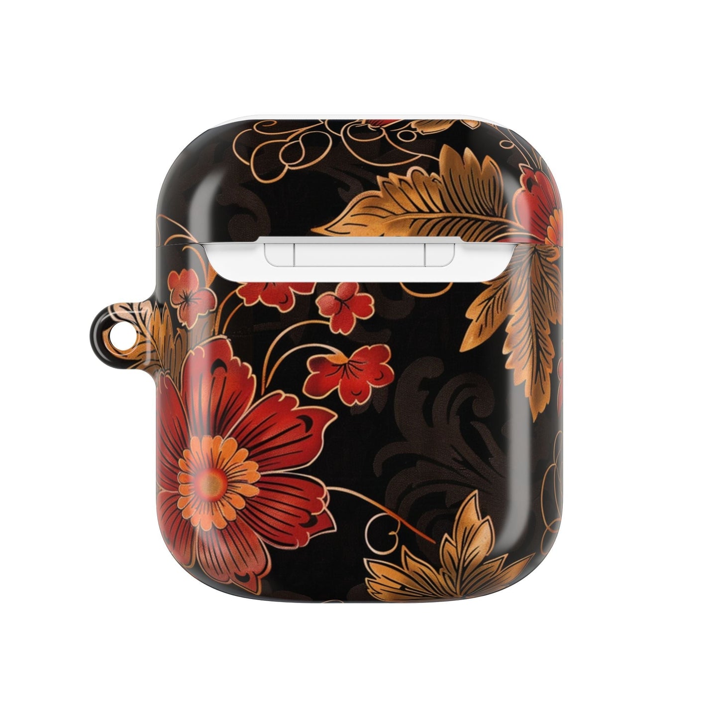 AirPod Case — Vintage Floral Red & Gold Protective Cover - DIGITAL X