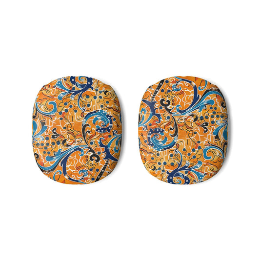 AirPod Max Case — Orange Blue Paisley Floral Protective Skins - DIGITAL X