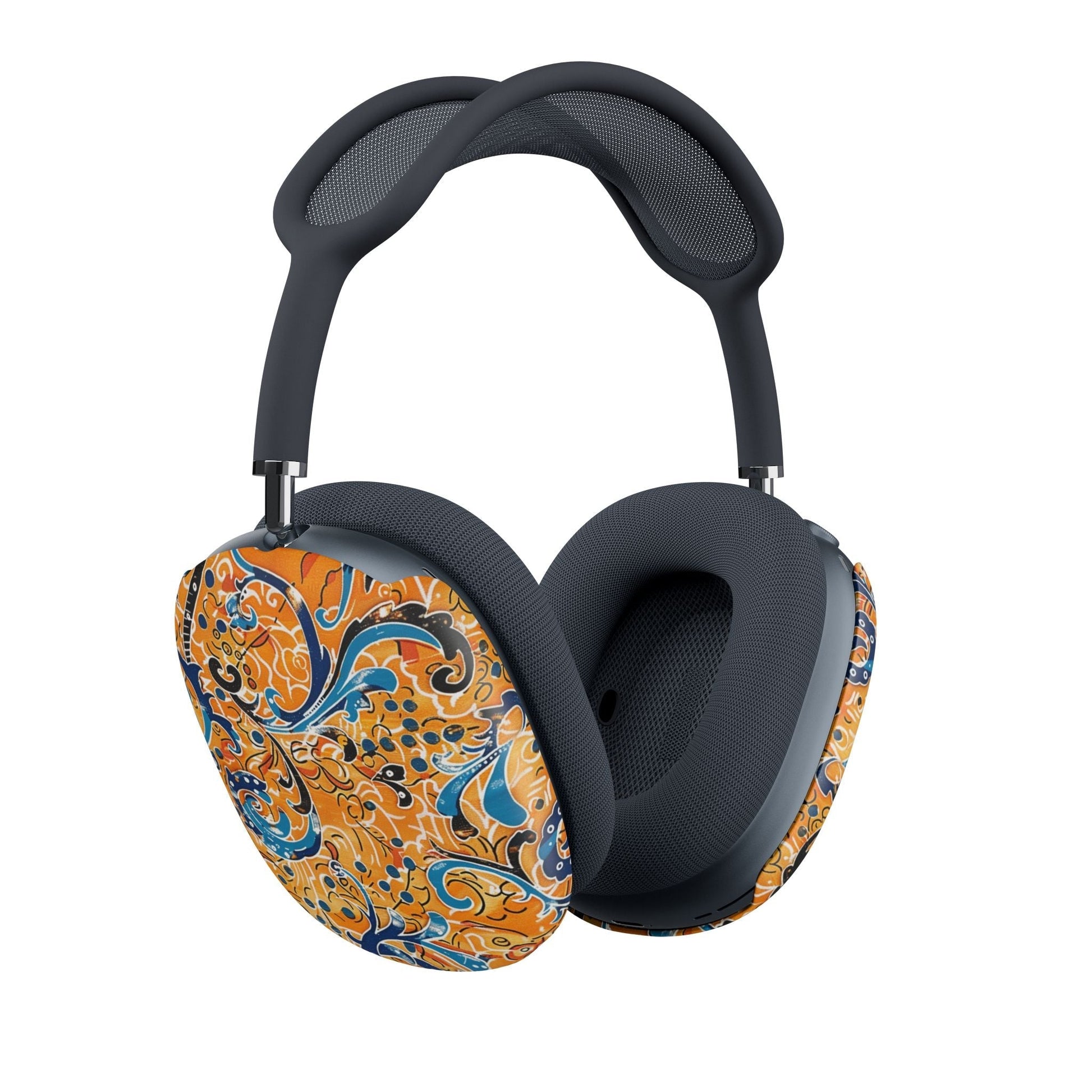 AirPod Max Case — Orange Blue Paisley Floral Protective Skins - DIGITAL X