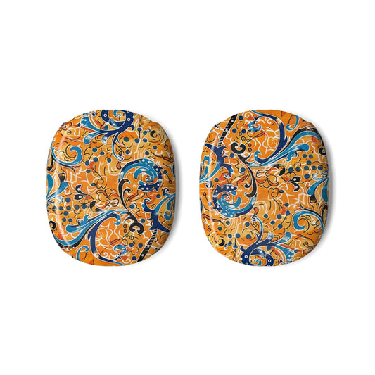 AirPod Max Case — Orange Blue Paisley Floral Protective Skins - DIGITAL X