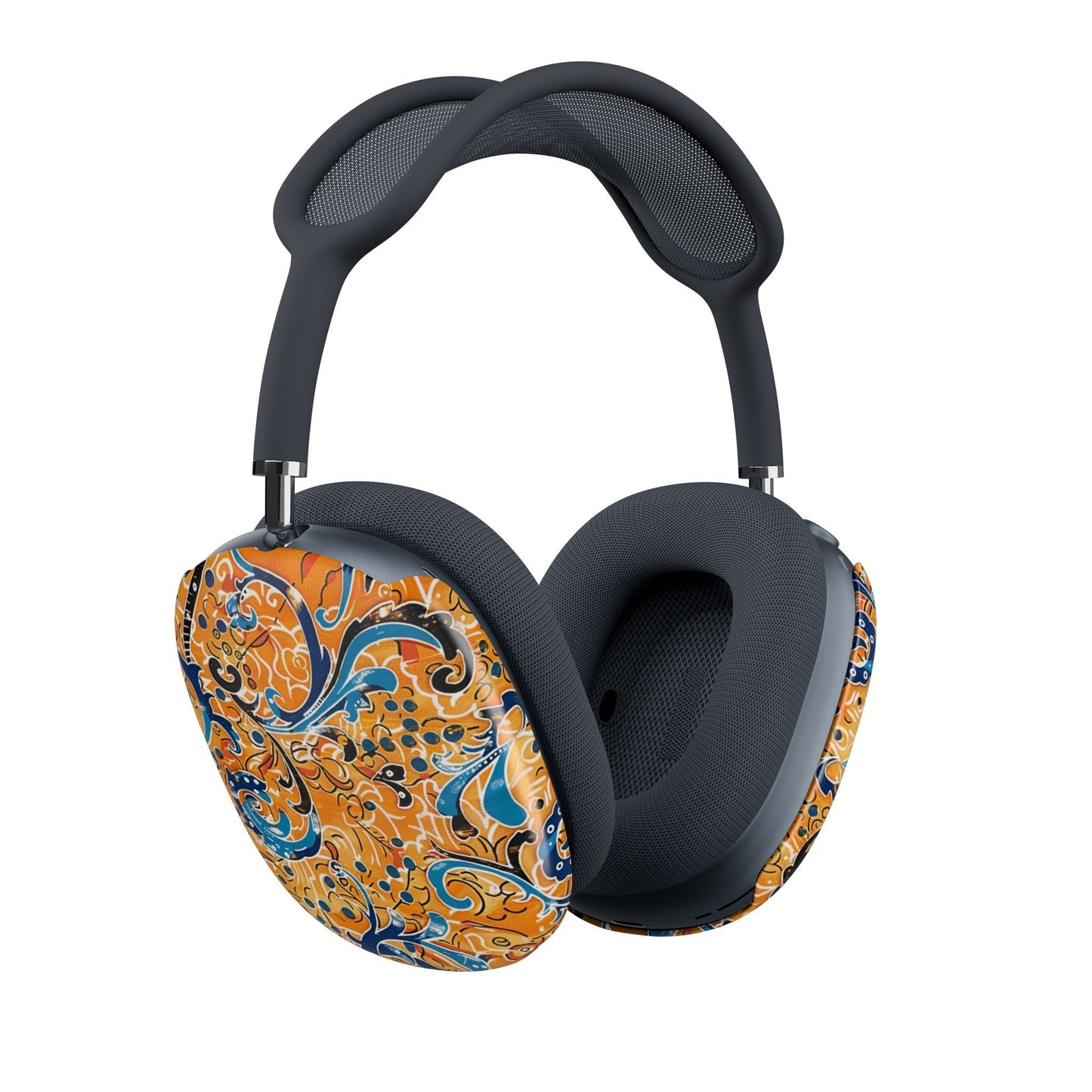 AirPod Max Case — Orange Blue Paisley Floral Protective Skins - DIGITAL X