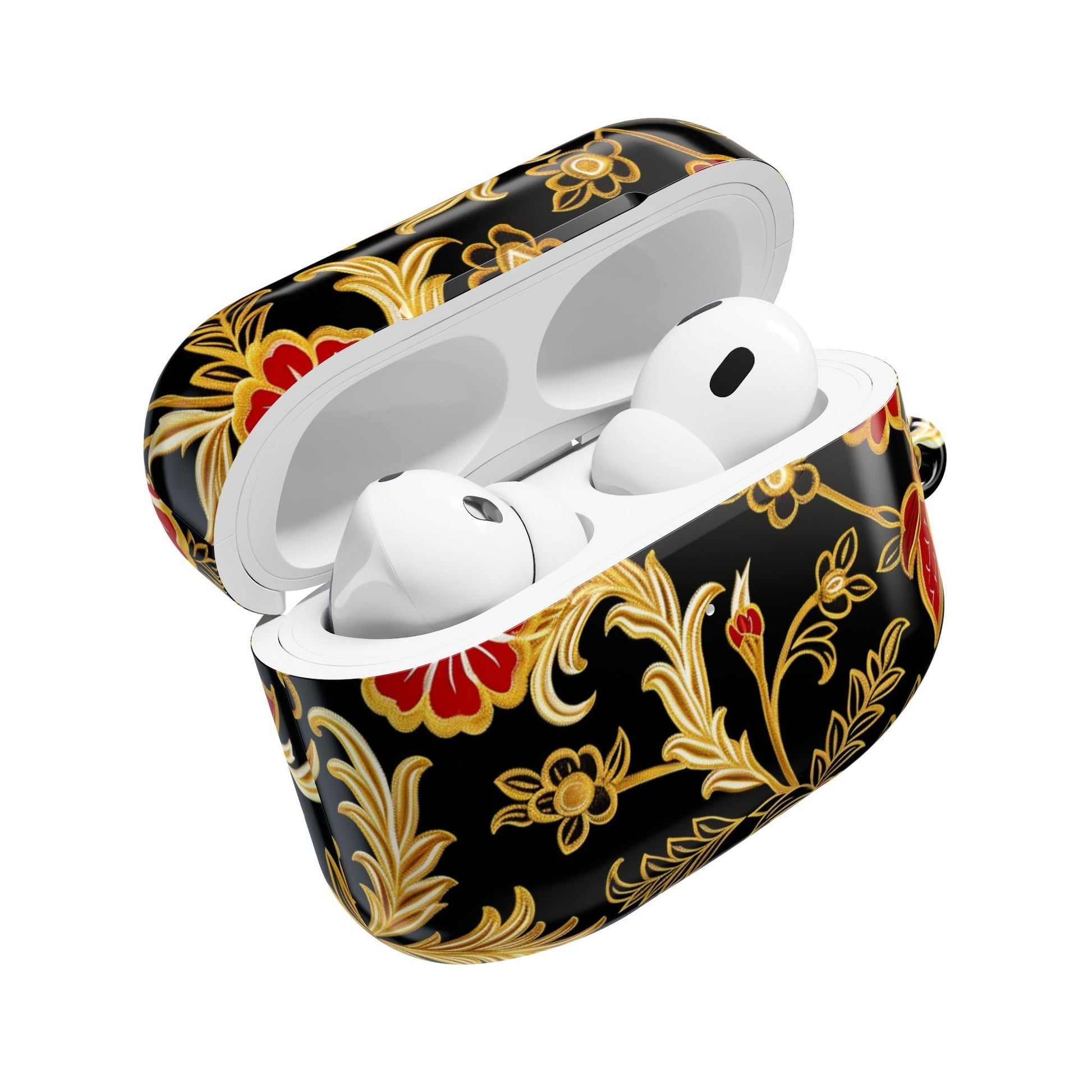 AirPods Case — Black & Gold Floral Protective Cover - DIGITAL X