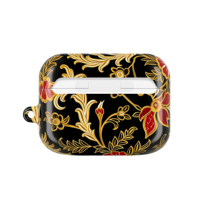 AirPods Case — Black & Gold Floral Protective Cover - DIGITAL X