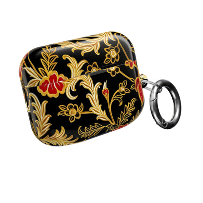 AirPods Case — Black & Gold Floral Protective Cover - DIGITAL X