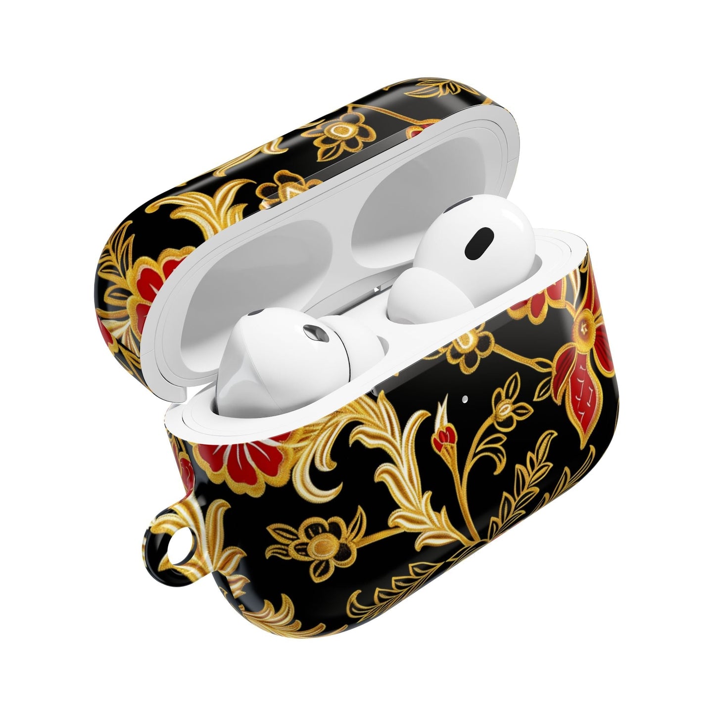 AirPods Case — Black & Gold Floral Protective Cover - DIGITAL X