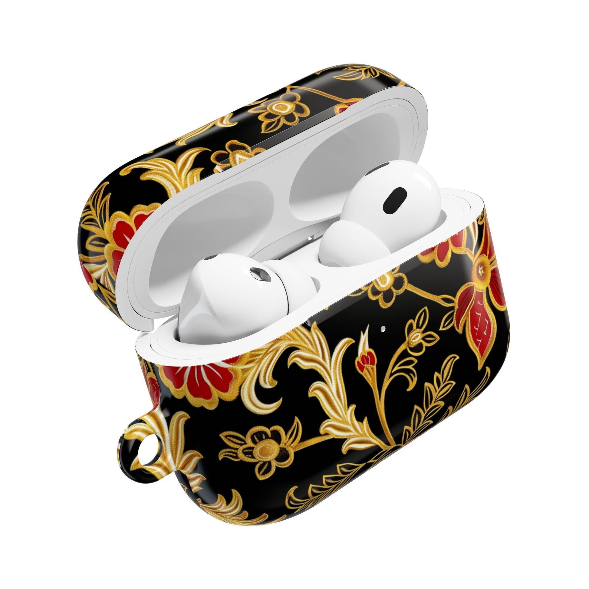 AirPods Case — Black & Gold Floral Protective Cover - DIGITAL X