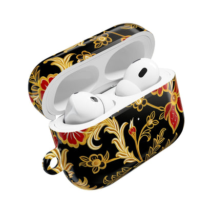 AirPods Case — Black & Gold Floral Protective Cover - DIGITAL X