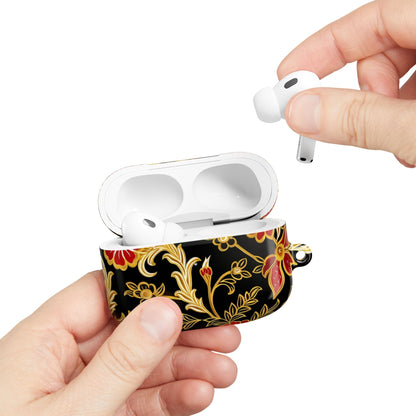AirPods Case — Black & Gold Floral Protective Cover - DIGITAL X