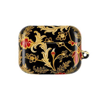 AirPods Case — Black & Gold Floral Protective Cover - DIGITAL X