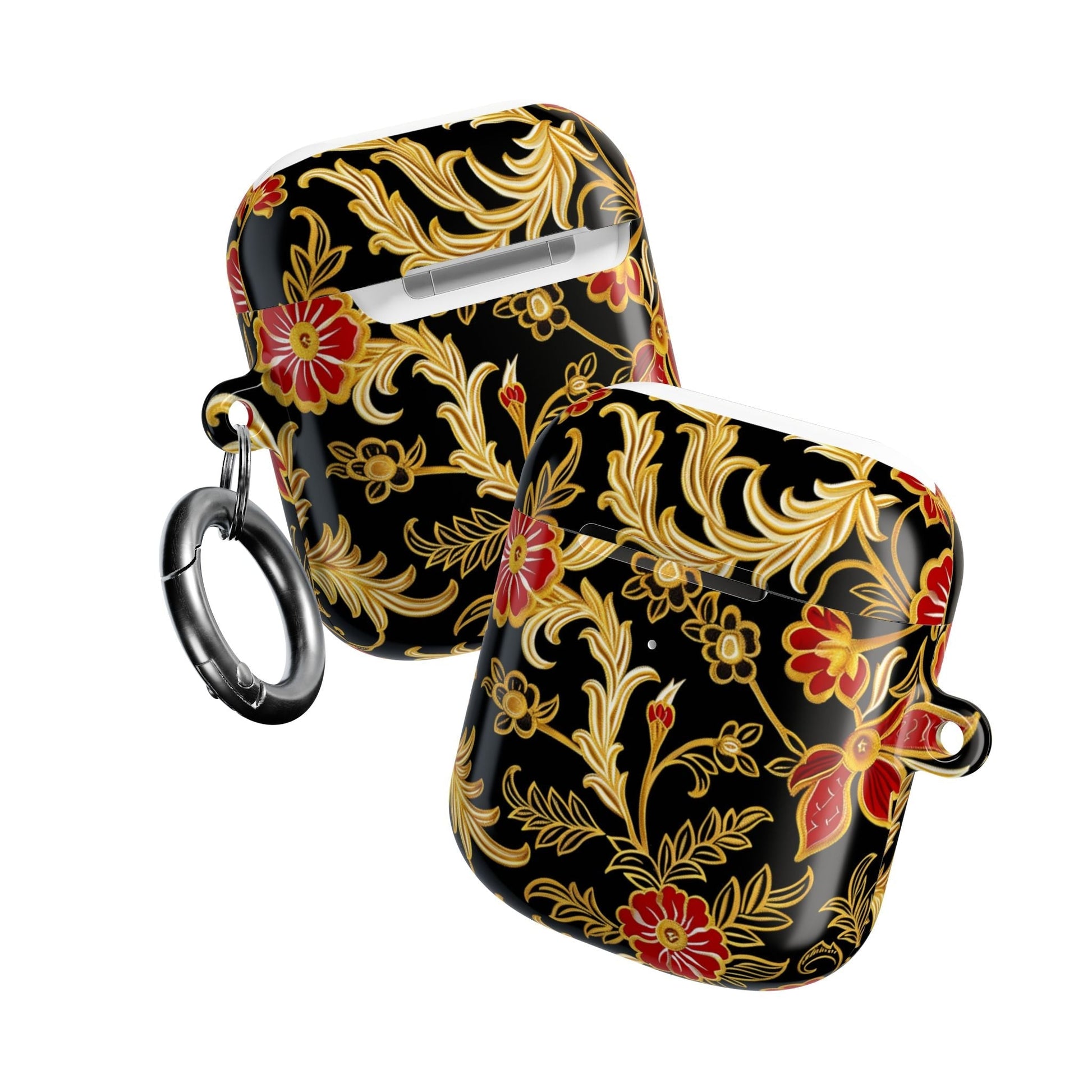 AirPods Case — Black & Gold Floral Protective Cover - DIGITAL X