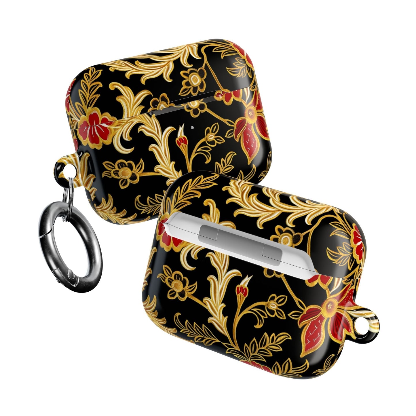 AirPods Case — Black & Gold Floral Protective Cover - DIGITAL X