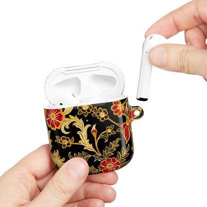 AirPods Case — Black & Gold Floral Protective Cover - DIGITAL X