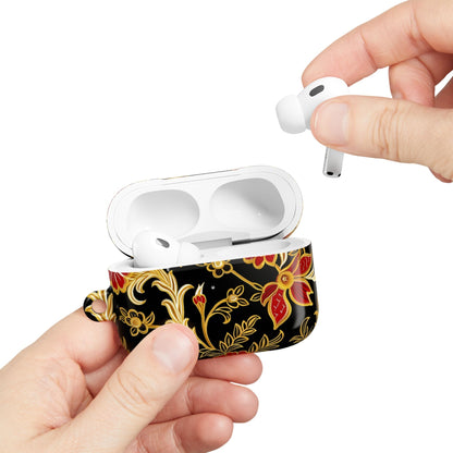 AirPods Case — Black & Gold Floral Protective Cover - DIGITAL X