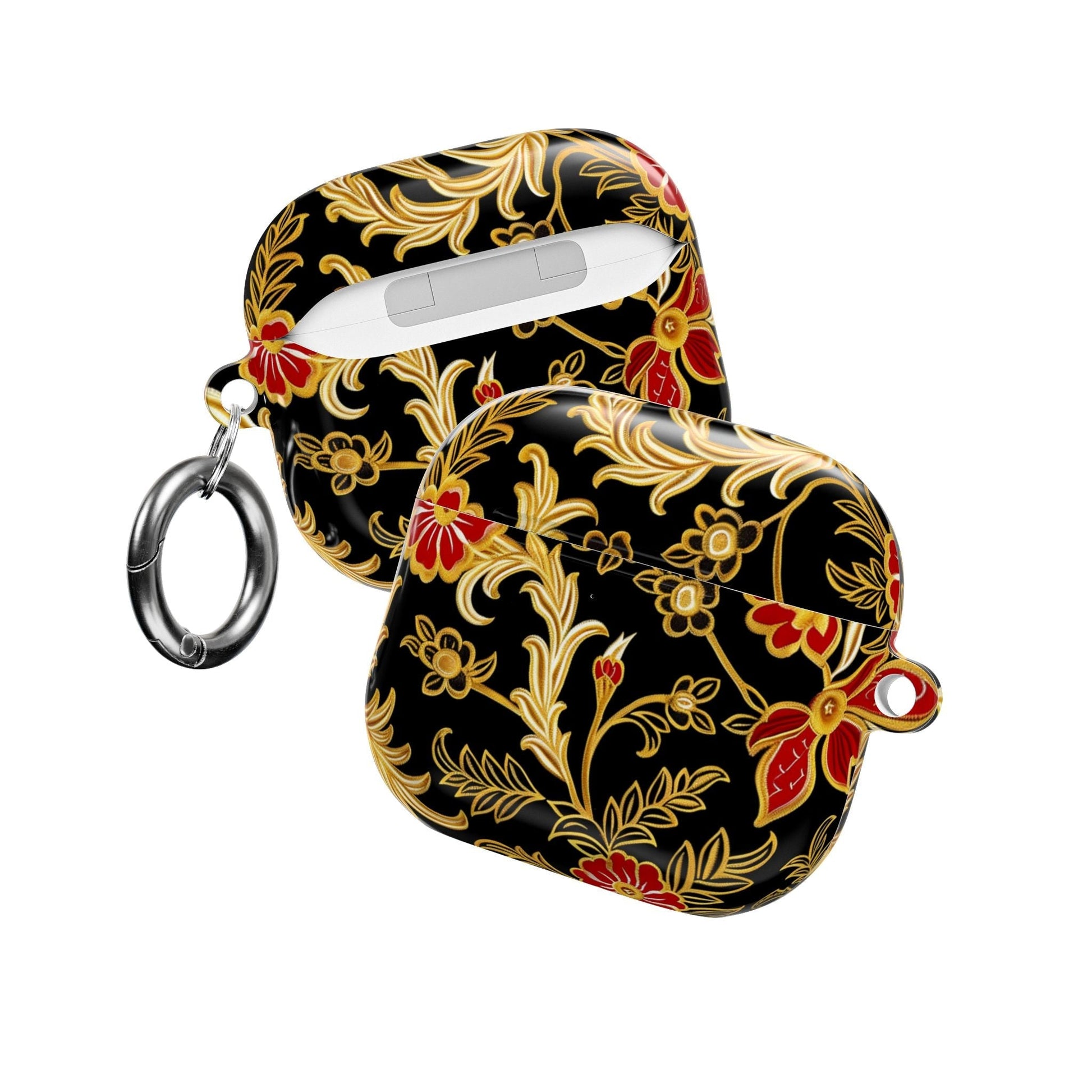 AirPods Case — Black & Gold Floral Protective Cover - DIGITAL X