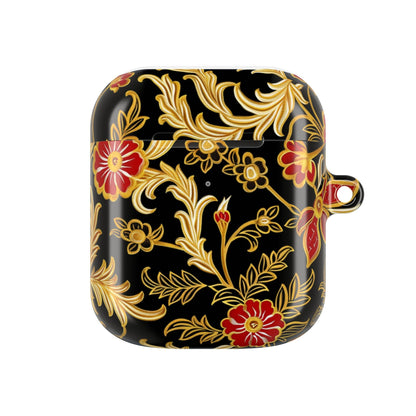 AirPods Case — Black & Gold Floral Protective Cover - DIGITAL X