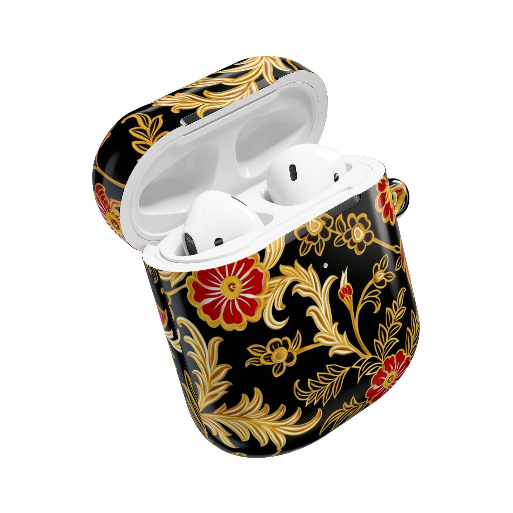 AirPods Case — Black & Gold Floral Protective Cover - DIGITAL X