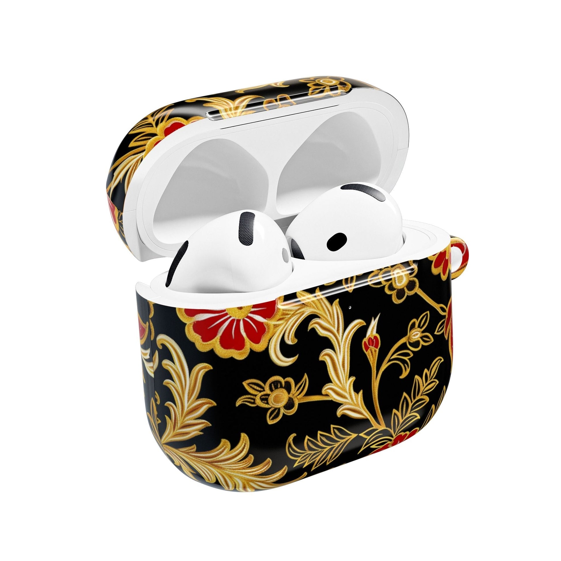 AirPods Case — Black & Gold Floral Protective Cover - DIGITAL X