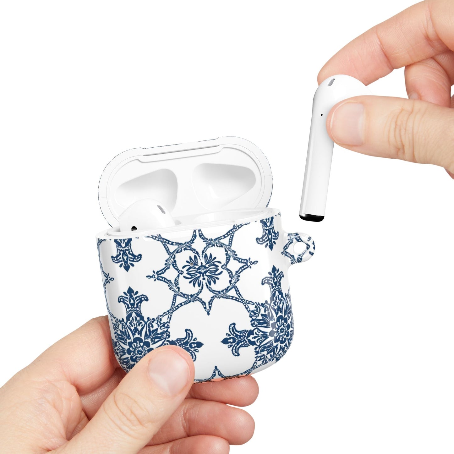 AirPods Case — Blue Floral Porcelain Pattern Protective Cover - DIGITAL X