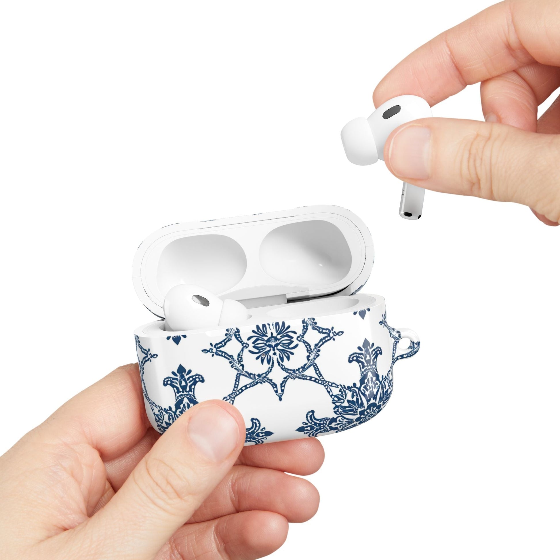 AirPods Case — Blue Floral Porcelain Pattern Protective Cover - DIGITAL X