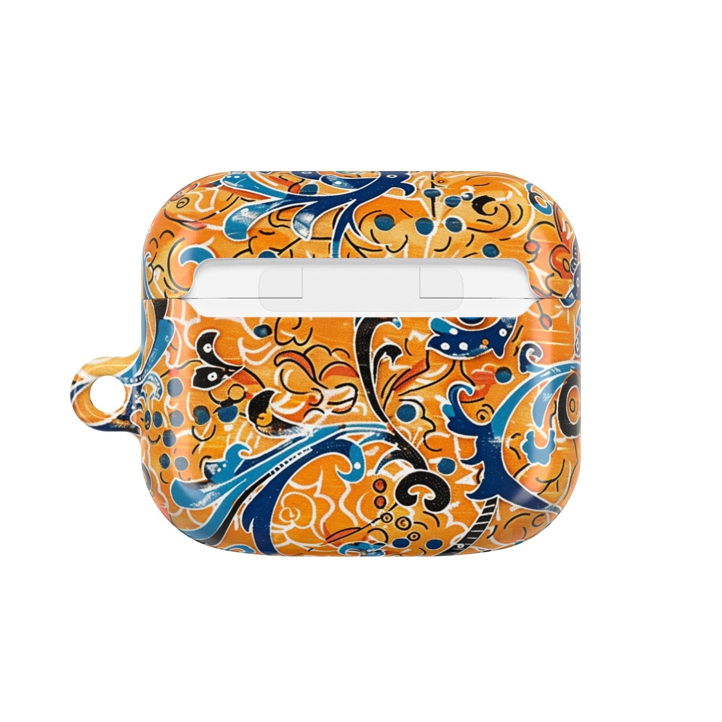 AirPods Case — Orange Blue Floral Pattern Protective Cover - DIGITAL X