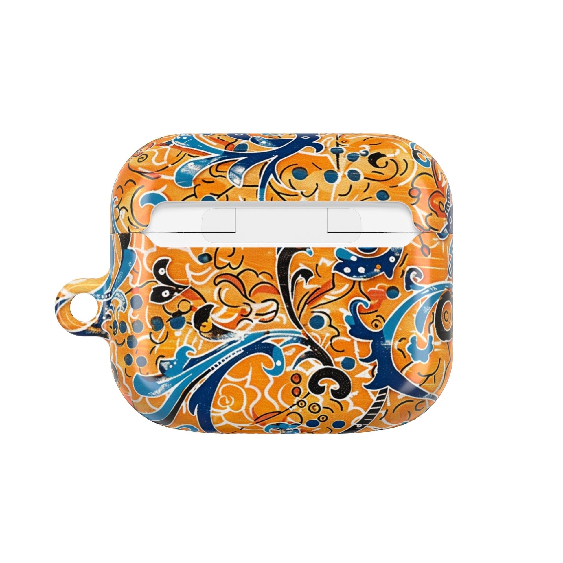 AirPods Case — Orange Blue Floral Pattern Protective Cover - DIGITAL X