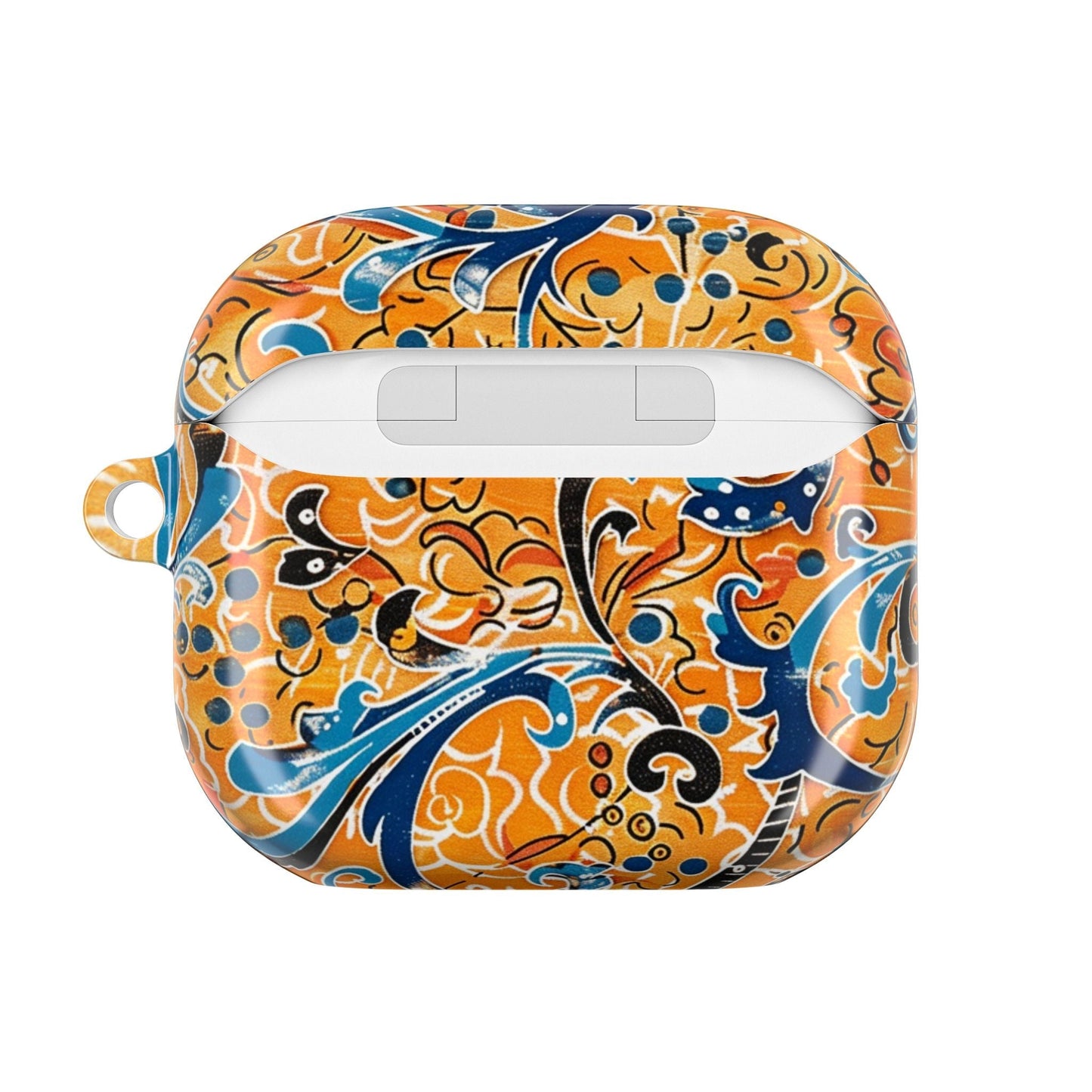 AirPods Case — Orange Blue Floral Pattern Protective Cover - DIGITAL X