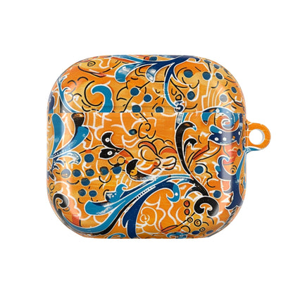 AirPods Case — Orange Blue Floral Pattern Protective Cover - DIGITAL X