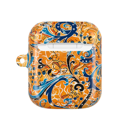 AirPods Case — Orange Blue Floral Pattern Protective Cover - DIGITAL X