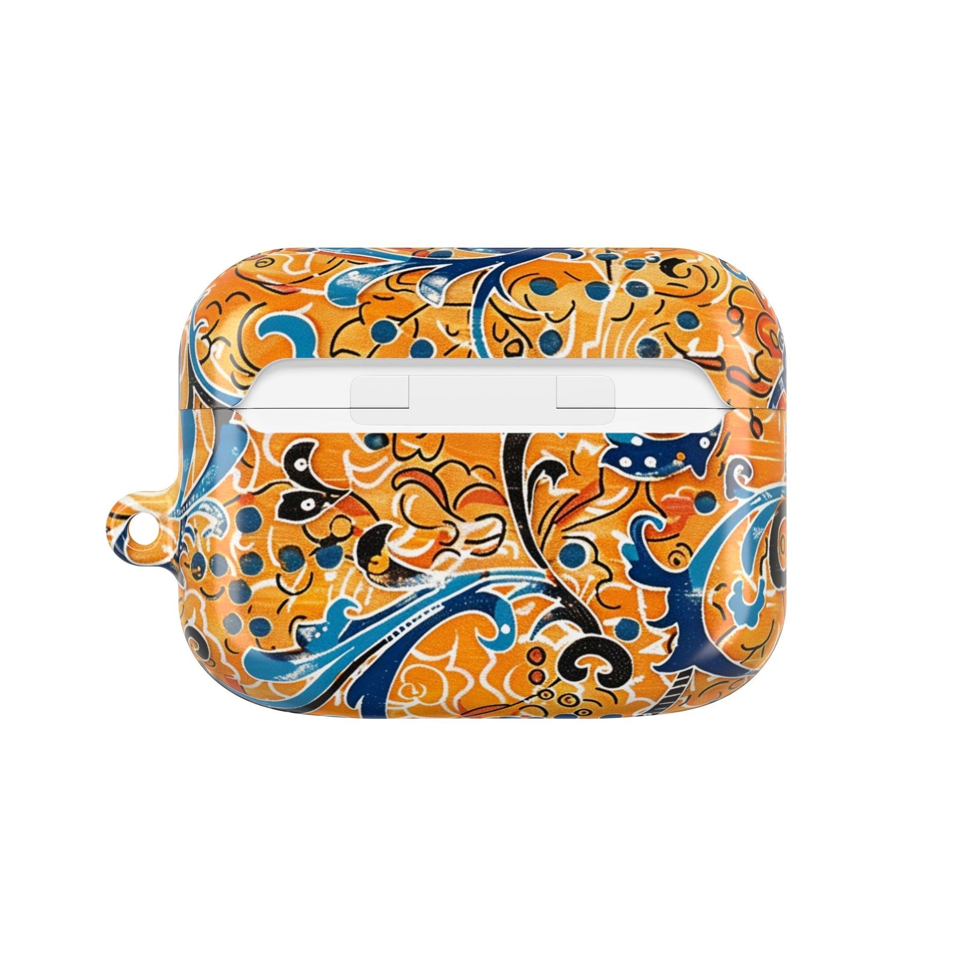 AirPods Case — Orange Blue Floral Pattern Protective Cover - DIGITAL X