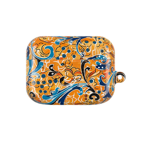 AirPods Case — Orange Blue Floral Pattern Protective Cover - DIGITAL X