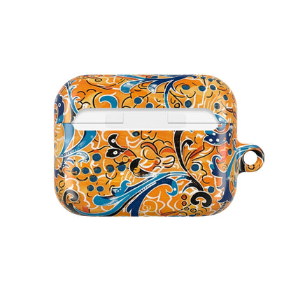 AirPods Case — Orange Blue Floral Pattern Protective Cover - DIGITAL X