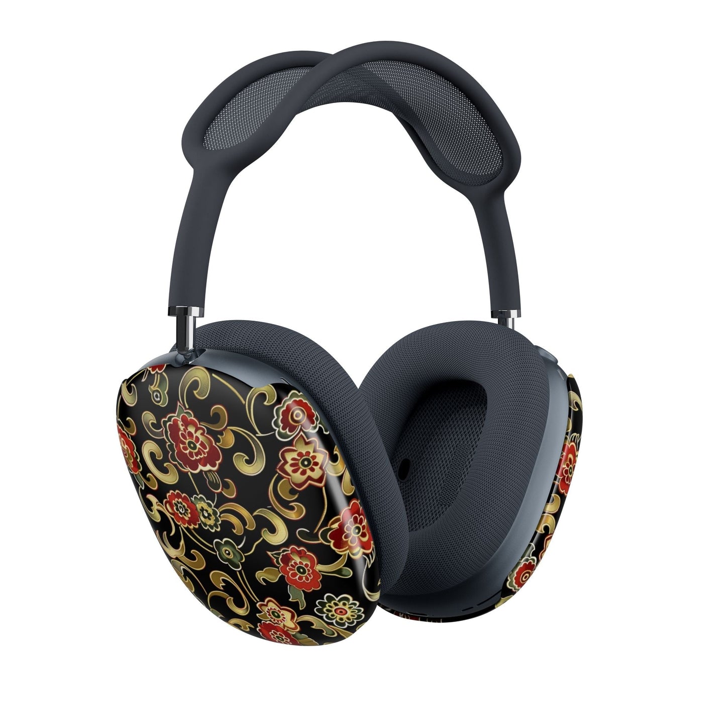 AirPods Max Case — Black & Gold Floral Baroque Protective Cover - DIGITAL X