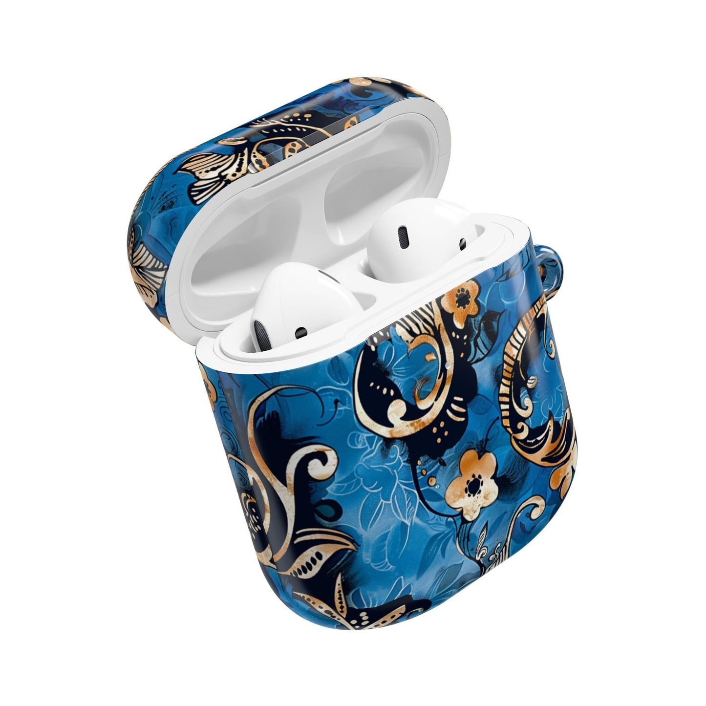 Baroque Blue Floral AirPod Case — Decorative Protective Cover - DIGITAL X