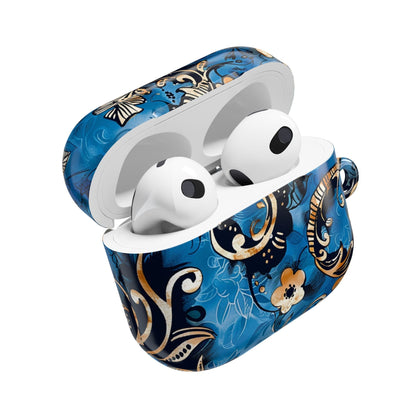 Baroque Blue Floral AirPod Case — Decorative Protective Cover - DIGITAL X