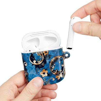 Baroque Blue Floral AirPod Case — Decorative Protective Cover - DIGITAL X