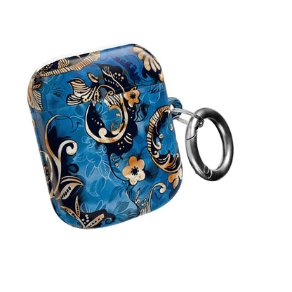 Baroque Blue Floral AirPod Case — Decorative Protective Cover - DIGITAL X
