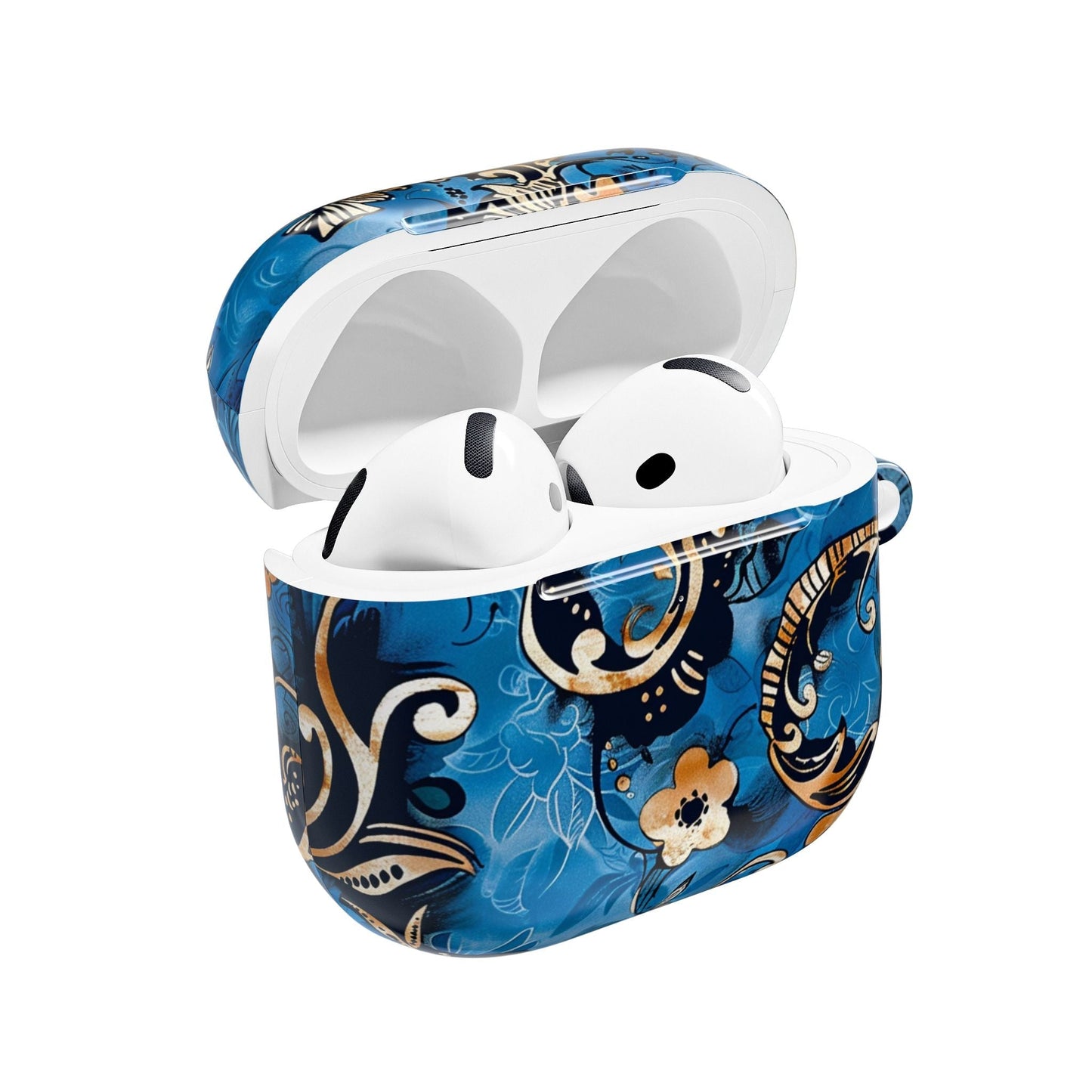 Baroque Blue Floral AirPod Case — Decorative Protective Cover - DIGITAL X