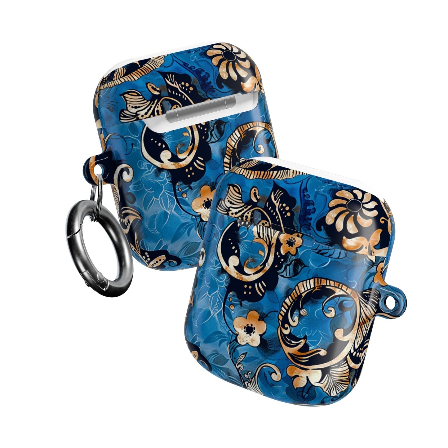 Baroque Blue Floral AirPod Case — Decorative Protective Cover - DIGITAL X