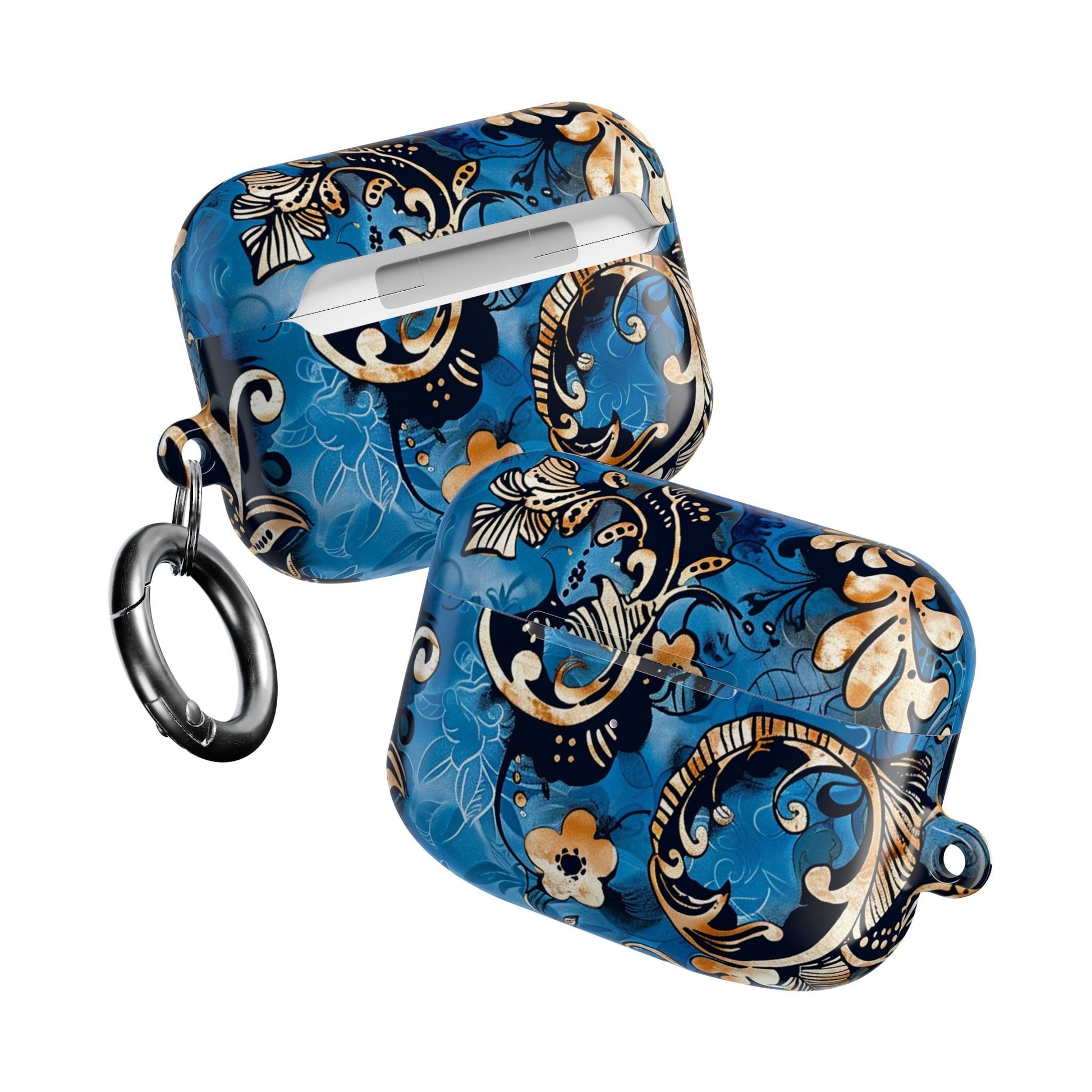 Baroque Blue Floral AirPod Case — Decorative Protective Cover - DIGITAL X