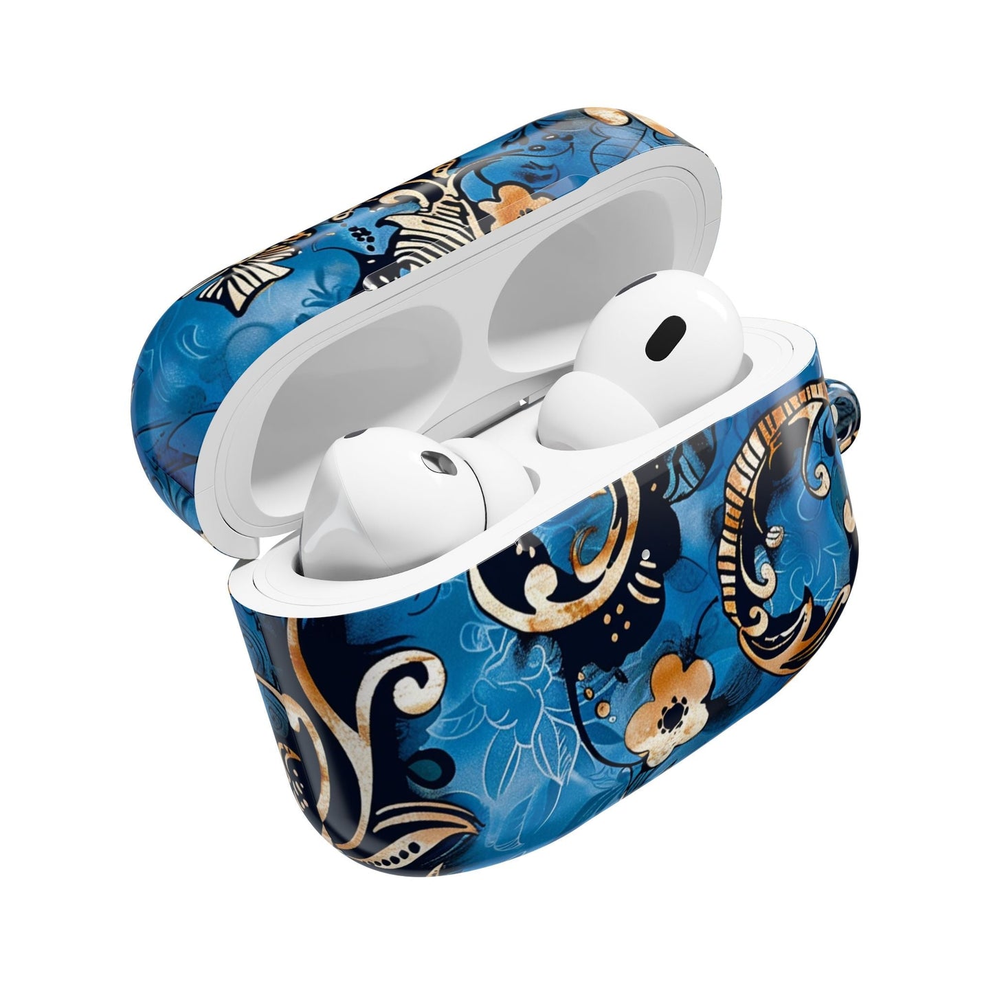 Baroque Blue Floral AirPod Case — Decorative Protective Cover - DIGITAL X