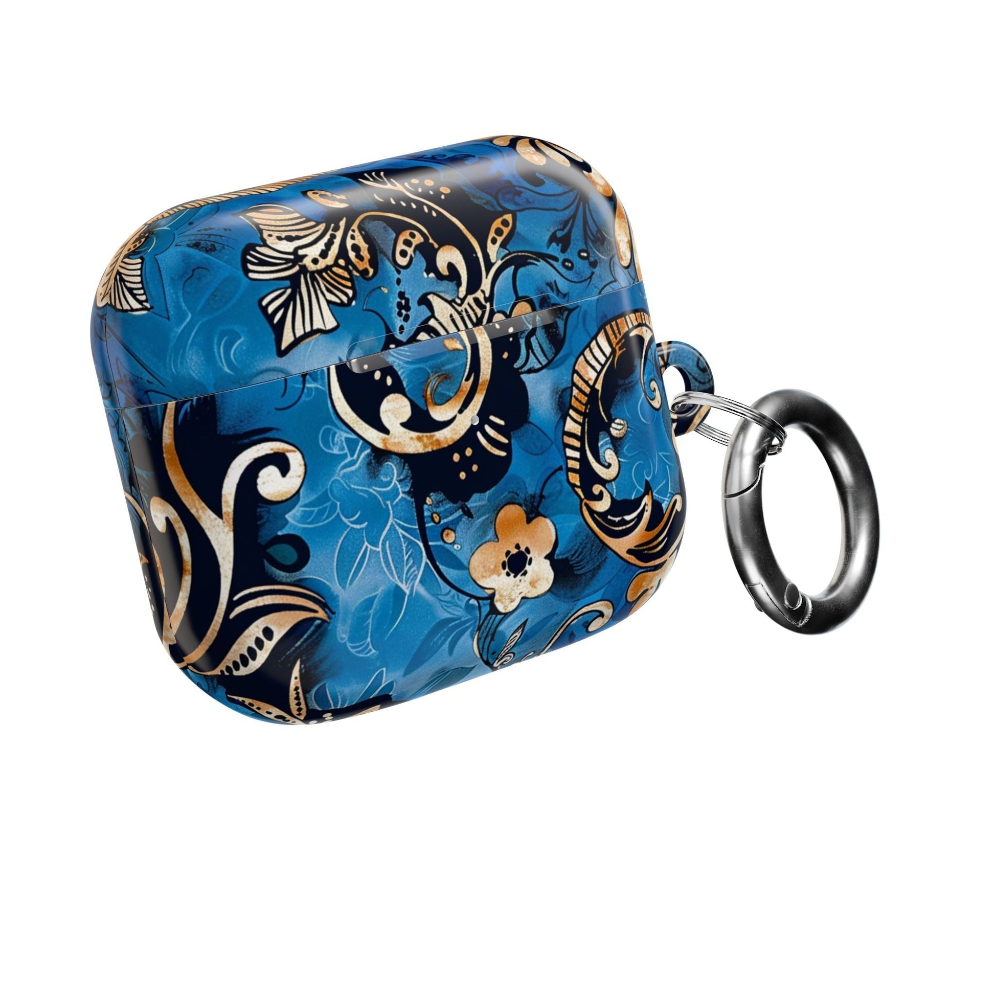Baroque Blue Floral AirPod Case — Decorative Protective Cover - DIGITAL X