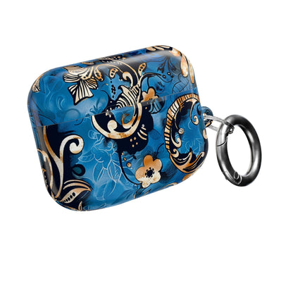 Baroque Blue Floral AirPod Case — Decorative Protective Cover - DIGITAL X