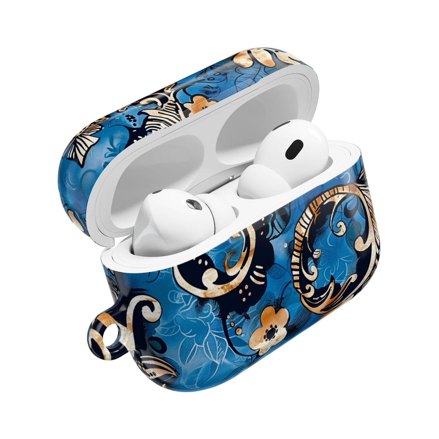 Baroque Blue Floral AirPod Case — Decorative Protective Cover - DIGITAL X