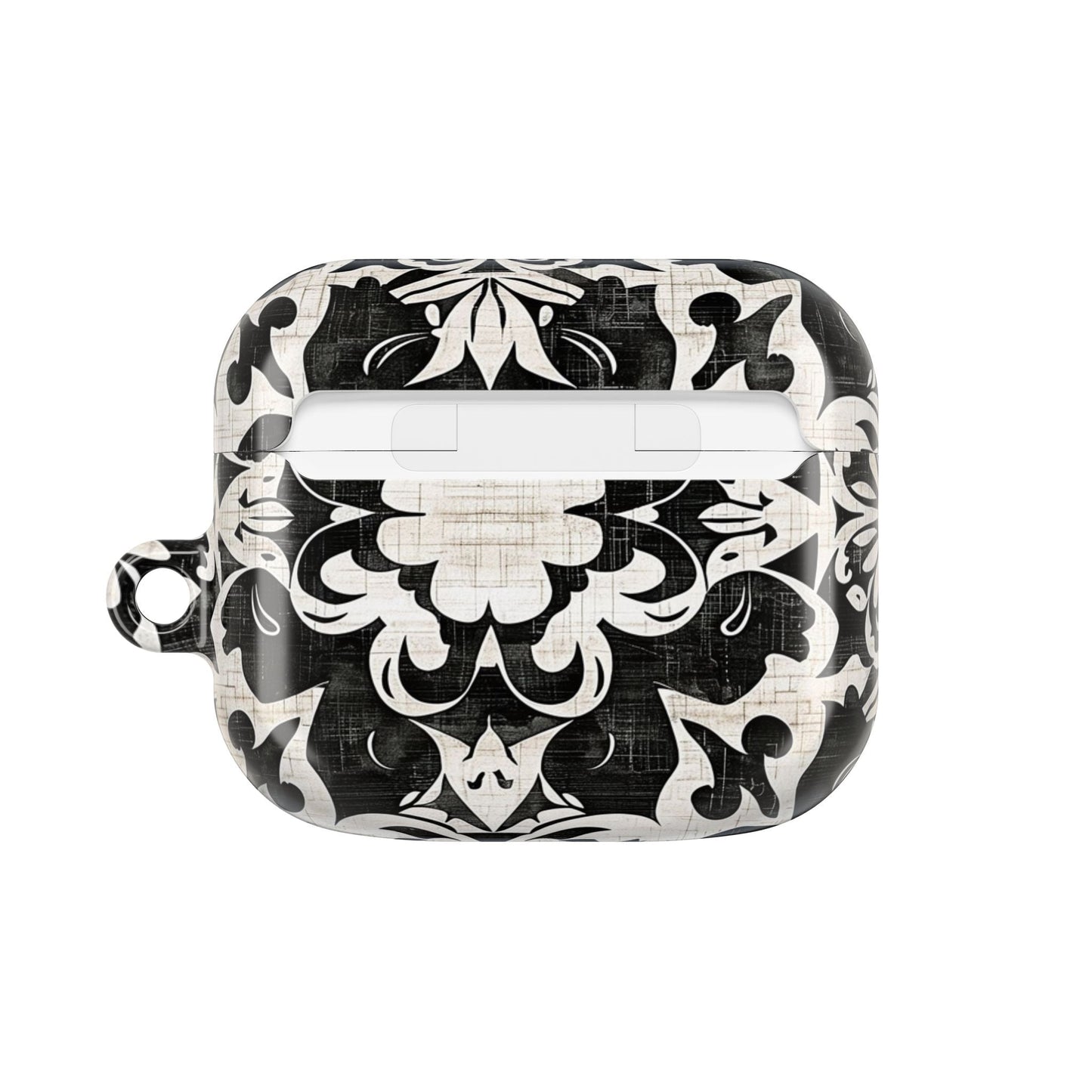Black White Damask AirPod Case – Floral Mosaic Protective Cover - DIGITAL X