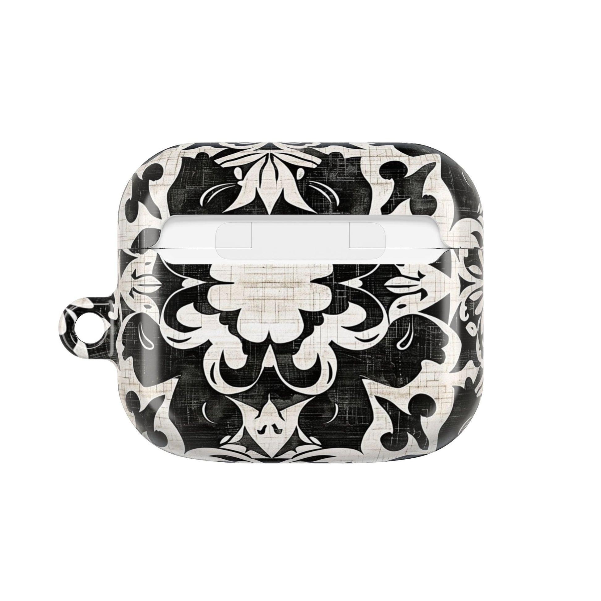 Black White Damask AirPod Case – Floral Mosaic Protective Cover - DIGITAL X