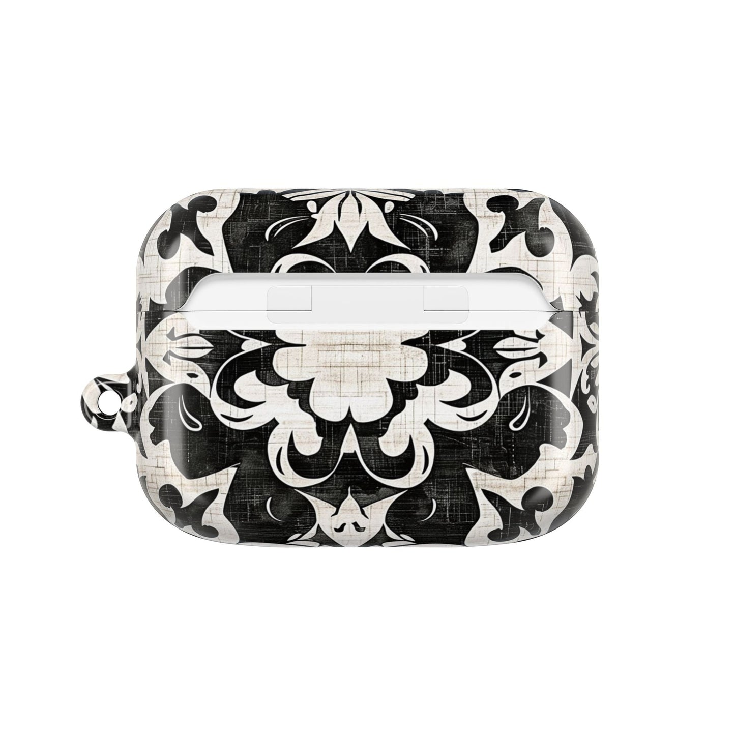 Black White Damask AirPod Case – Floral Mosaic Protective Cover - DIGITAL X