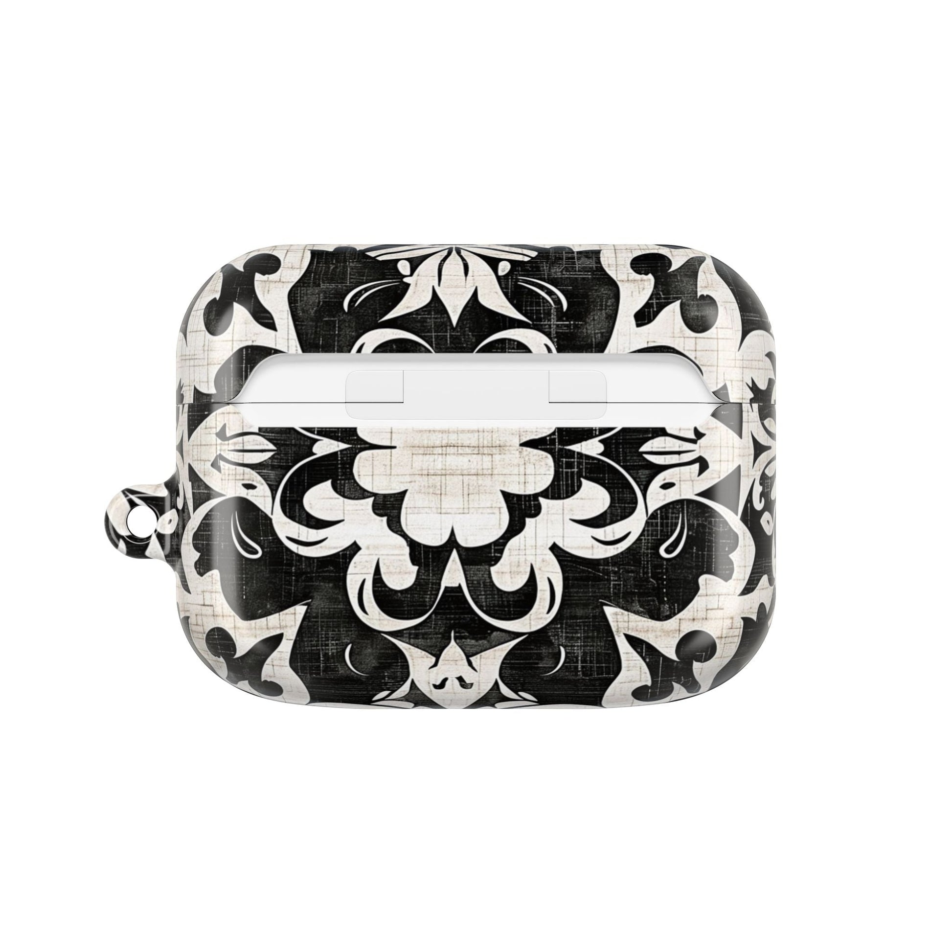 Black White Damask AirPod Case – Floral Mosaic Protective Cover - DIGITAL X