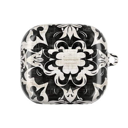 Black White Damask AirPod Case – Floral Mosaic Protective Cover - DIGITAL X