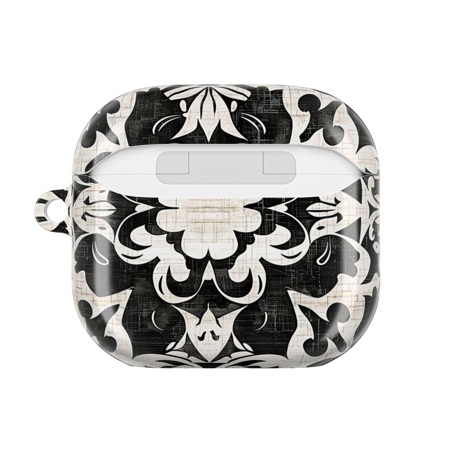 Black White Damask AirPod Case – Floral Mosaic Protective Cover - DIGITAL X